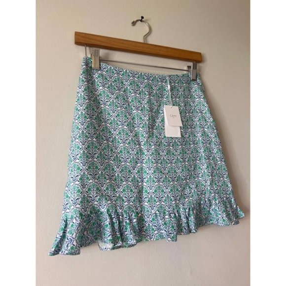 Cami NYC Bia Floral Mini Skirt Women's Turquoise Wallpaper Size: 0 NWT - Picture 4 of 10